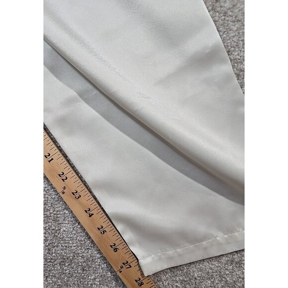 Victoria's Secret 2 Pc Vtg 90s Satin Floral Pajama Set Top Pants Ivory Women's L - Picture 11 of 16